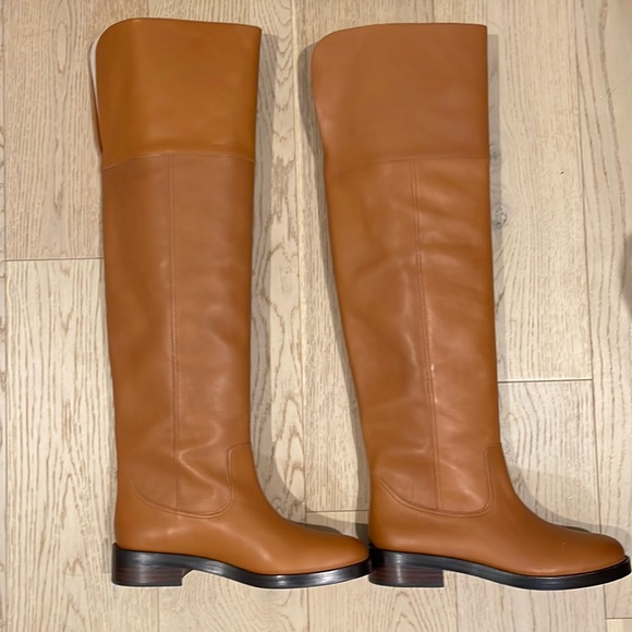 NIB JCrew Leather over-the-knee riding boots - Caramel, 8.5 - Picture 3 of 7